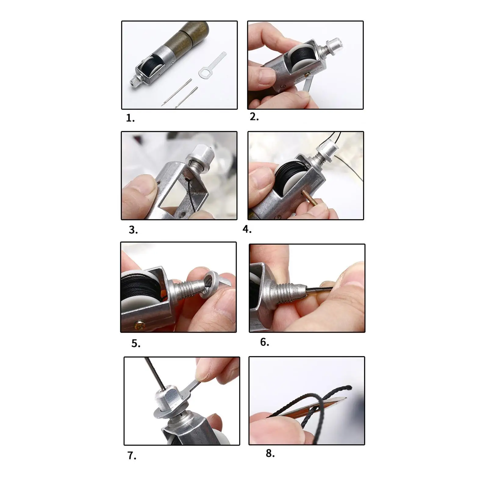 가죽 바느질용 아울 수선 도구 DIY 휴대용 스티칭 아울 도구 (가방, 캔버스, 풍선, 가죽 바느질 액세서리용)