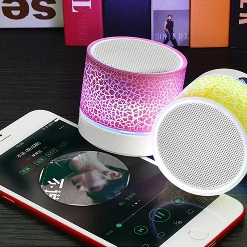 Mini Bluetooth Speaker Wireless Loudspeaker Crack LED SD Card USB Subwoofer Portable MP3 Music Sound Column for PC Mobile Phone 6