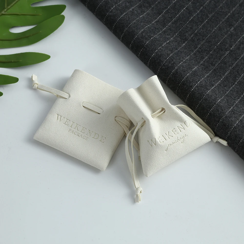 100pcs Personalized Logo Velevt Drawstring Gift Pouch Custom Jewerly Packaging Pouches Chic Small Mircrofiber Envelope Bags