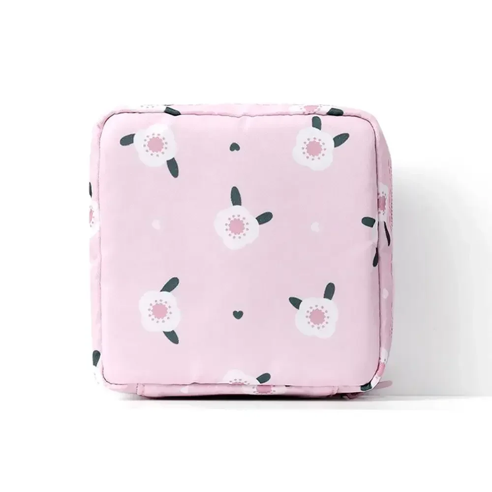 Floral Print Multipurpose PVC Cosmetic and Coin Storage Bag