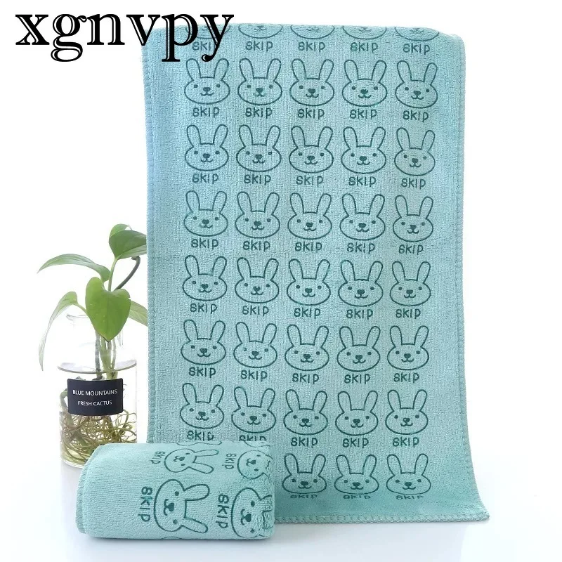 Children cartoon does not shed hair thickened fiber absorbent soft dry hair face towel baby small towel school