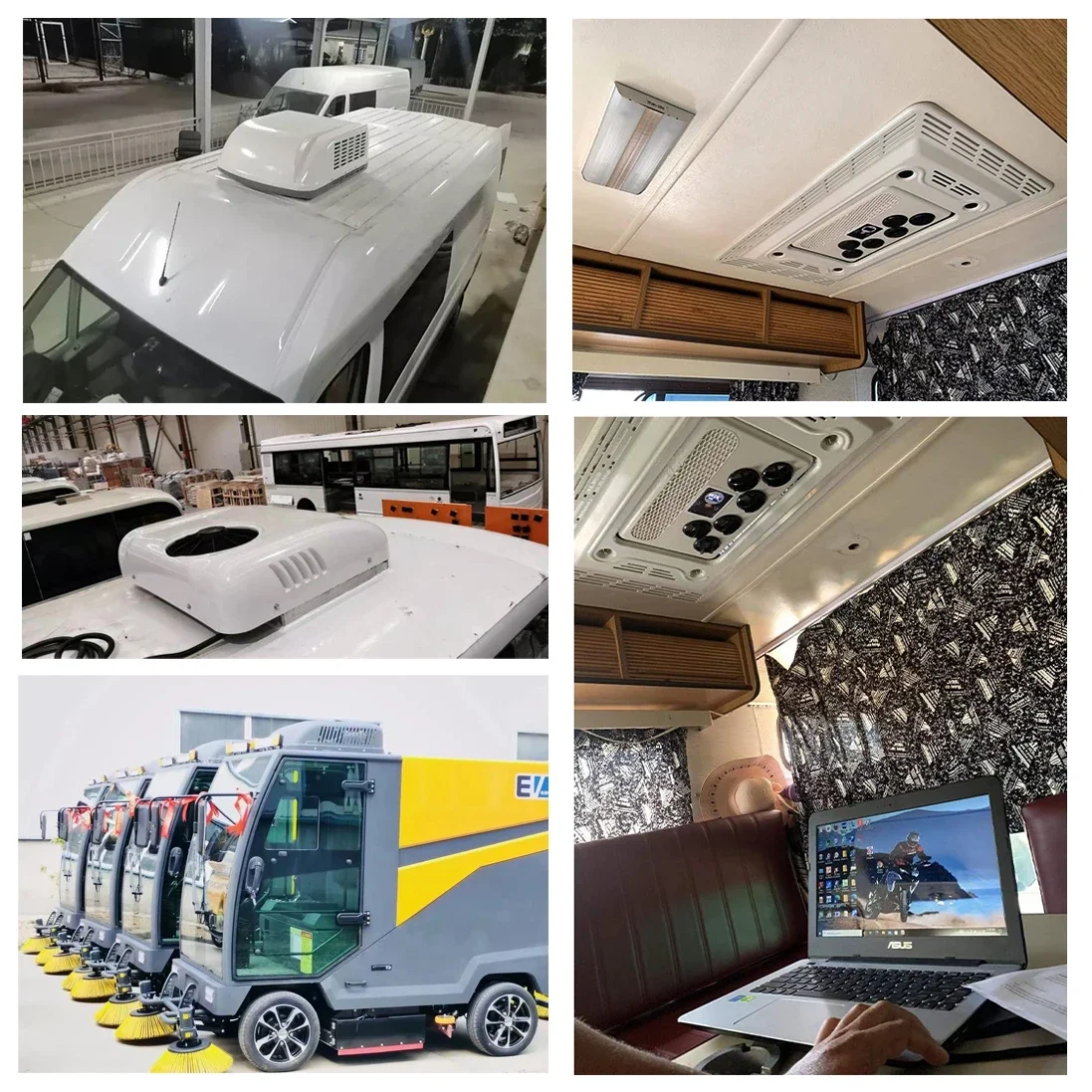 Rv Rooftop Air Conditioner Truck Parking Apu Air Conditioning 12V Electric Conditioner For Truck Van Car