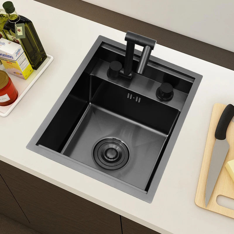 SUS304 Thick Black Nano Hidden Invisible Sink With Cover. 2