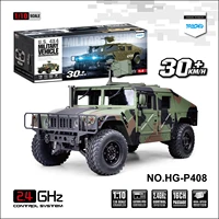HG P408 1/10 Scale RC U.S. Military Truck 4*4 Crawler Off-road Car Vehicle Model 2Speed ESC Motor Radio Control Toys TH15070 2
