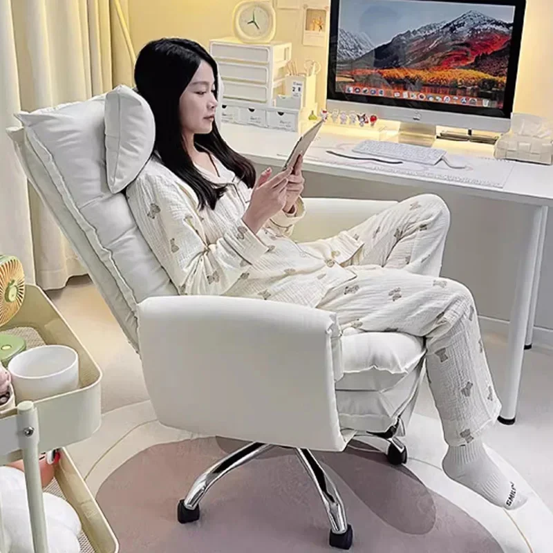  인체공학적 컴퓨터 책상 의자, 편안한 화이트 롤링, 레이지 스위블 라운지, 사무실 의자, 모바일 Cadeira 게이머 가구, MQ50BG 