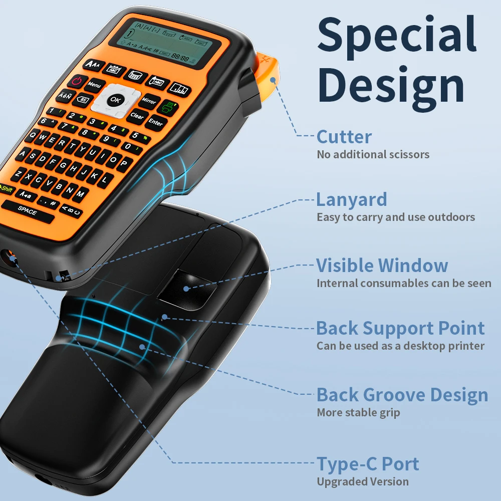E1000 Pro impressora portátil, máquina de etiquetas