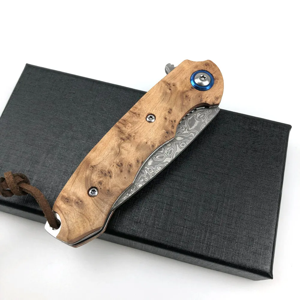 TRSKT VG10 Damascus Pocket Folding Knife 2