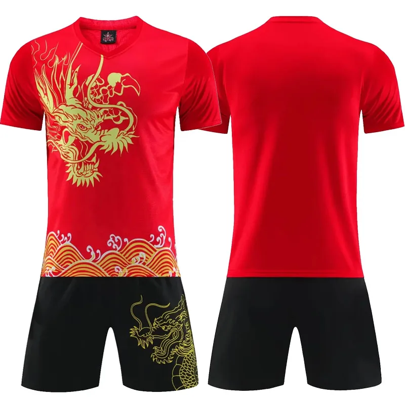 Chinese Dragon Table Tennis Jerseys Suit For Men Ping Pong T shirt Table Tennis Uniforms Clothes Badminton Jogging Sports Suits