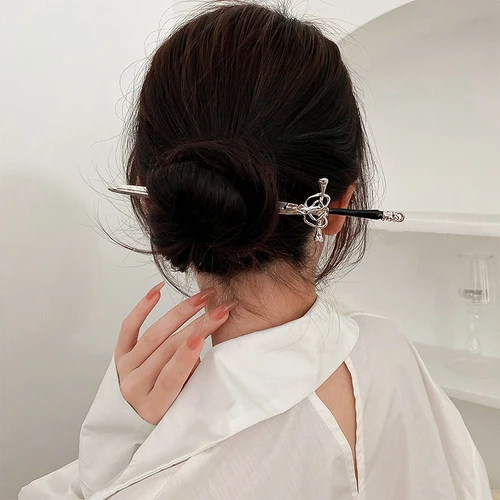 여성용 빈티지 펑크 금속 소드 머리핀, 중국 간단한 소드 헤어 스틱, DIY 헤어 스타일 디자인 도구 액세서리, 직송 4