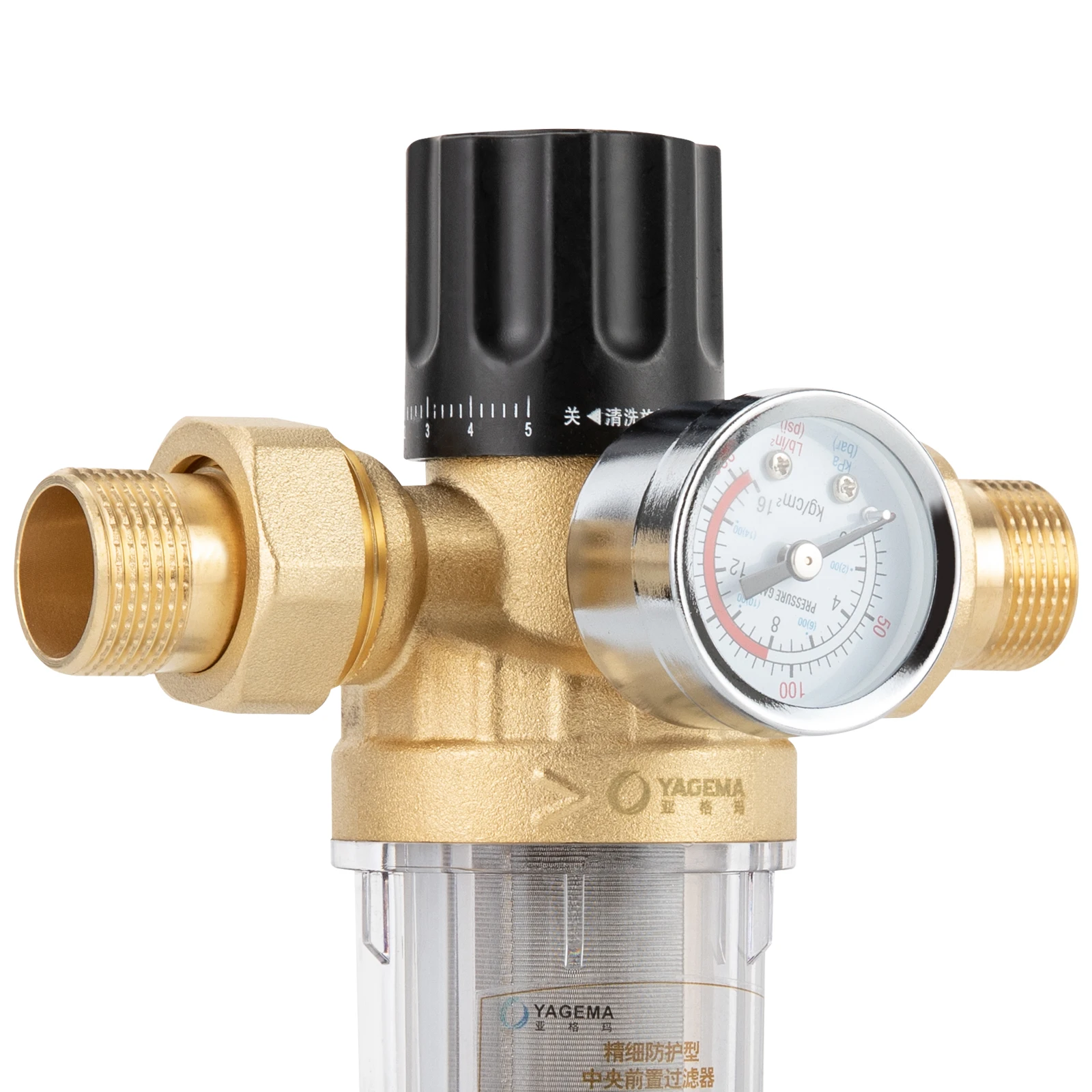 Reusable Tap Water Filter Stainless Steel Flowing Fine Filter Pre-filter Sediment Filter for Well Water Hose 1/2 inch 3/4 inch