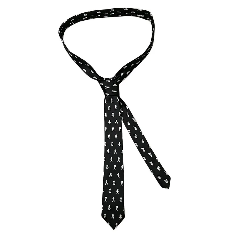 Classic Musical Notes Tie - Silky Narrow Necktie for Piano  Guitar Lovers
