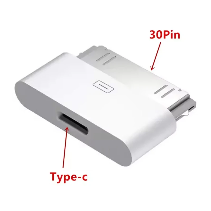 패드 1, 2, 3 및 폰 4, 4S를 포함한 빈티지 제품용 30핀-USB C 8핀 케이..