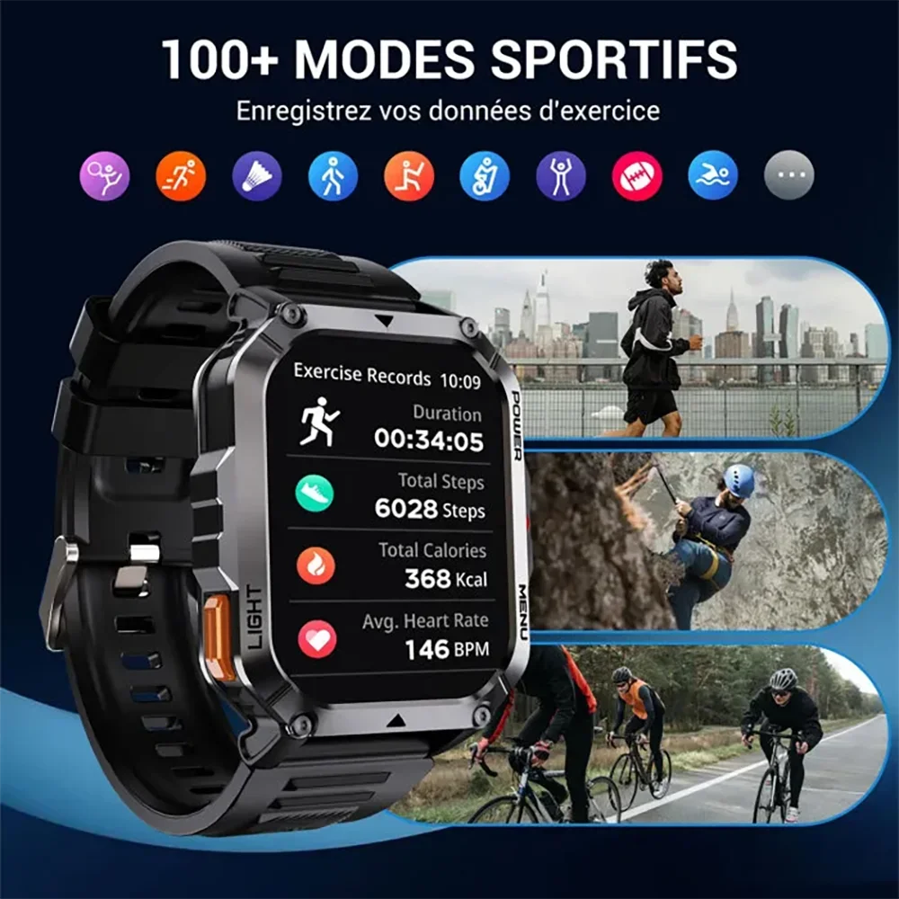 2025 New W70 Pro Outdoor Smartwatch 900mAh 2.01'' TFT HD Screen Waterproof Women Men Watches with Emergency Lighting Compass 2