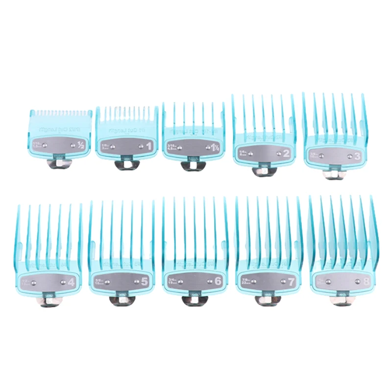 

2/8/10Pcs 1.5/3/4.5/6/10/13/16/19/22/25mm Hair Clipper Limit Comb Guide Attachment Barber Replacement