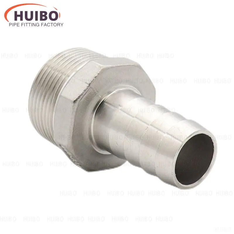 Hose Barb Connector 304 Stainless Steel 1/8" 1/4" 3/8" 1/2"BSP Male Thread Pipe Fitting Barb Hose Pagoda Coupling Tail Connector