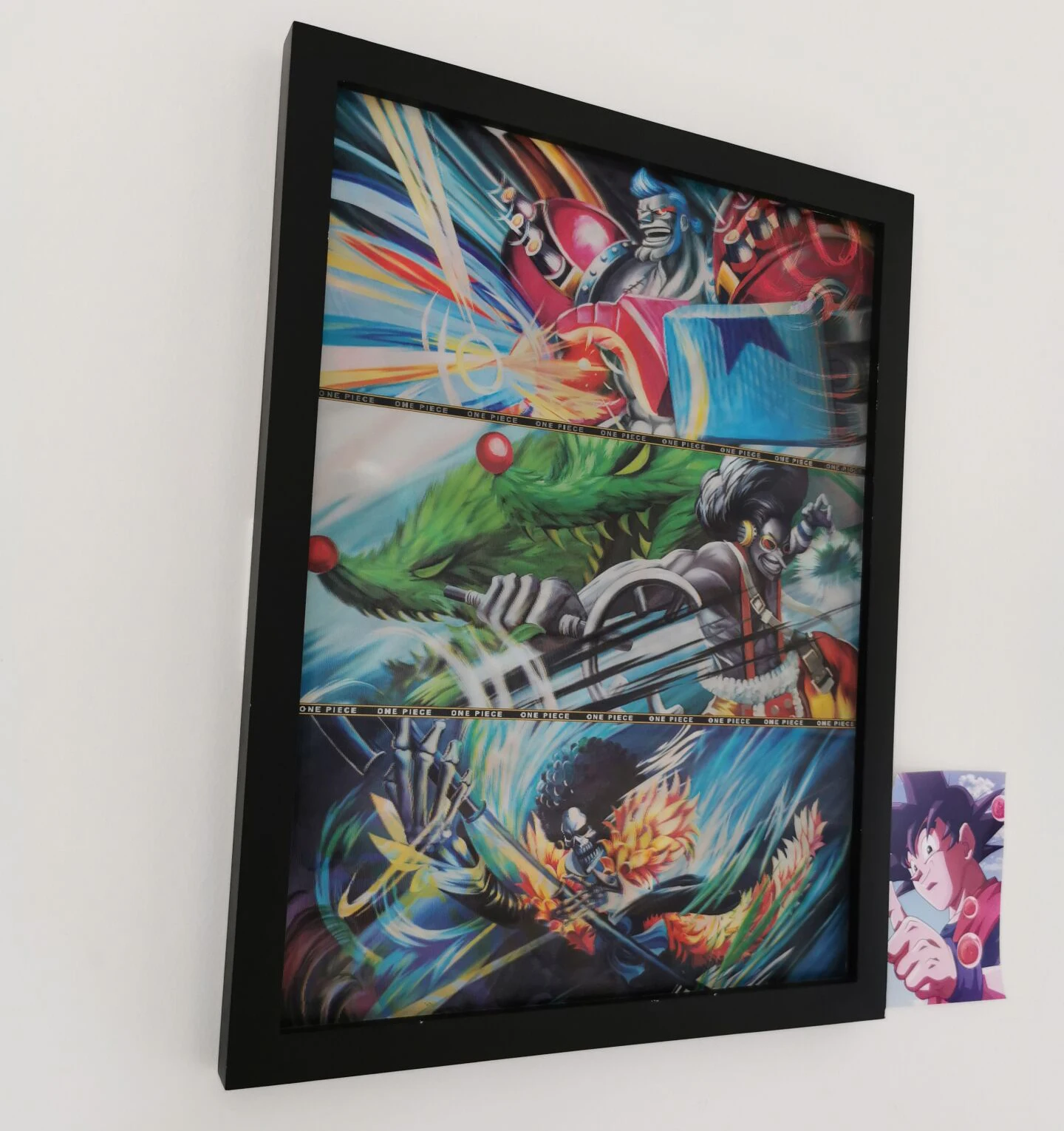 Dragon Ball Z Figure Anime 3D Flip Gradient Poster Toy Wall Sticker Bedroom Decor