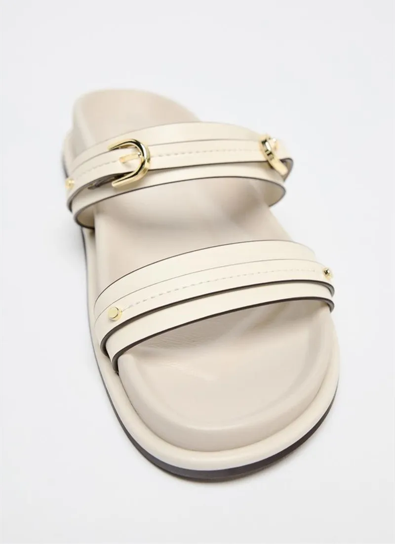 Slippers White Flat Designer Sandals Womens Designer Sandals Flat