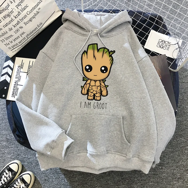 thumbnail image 1 of Sudadera con capucha De Groot para hombre y mujer, suéter Unisex con estampado de Héroe de película, de gran tamaño, de alta calidad, 1 of 5