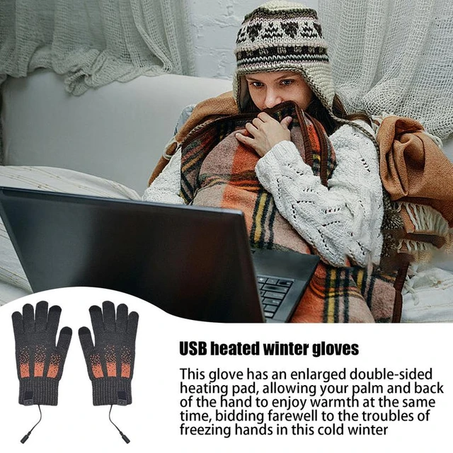 Gants chauffants électriques intelligents trois contrôle de température  charge chauffage écran tactile épais chaud sports de plein air gants  chauffants