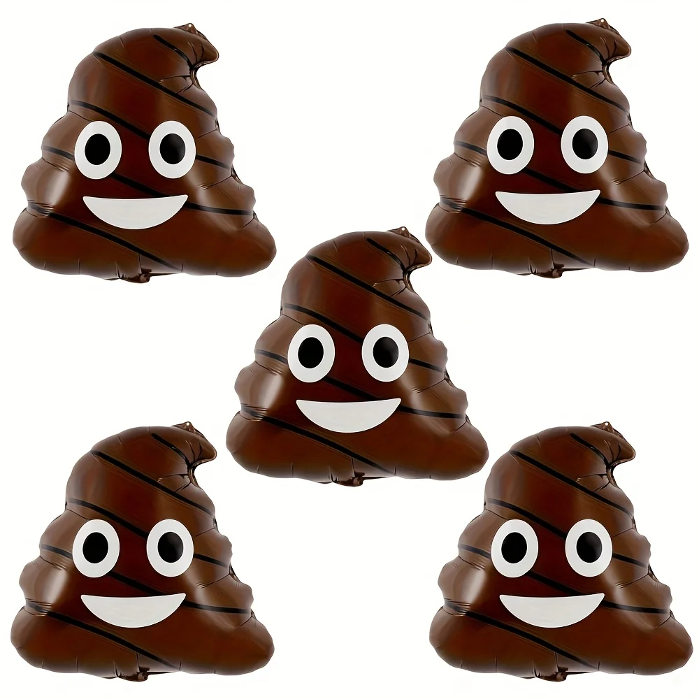 Humorous Poop Emoji Foil Balloon for Fun Celebrations & Gag Gifts