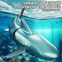 New RC remote control shark diving bionic fish summer water Children's electric modular battery toy 2
