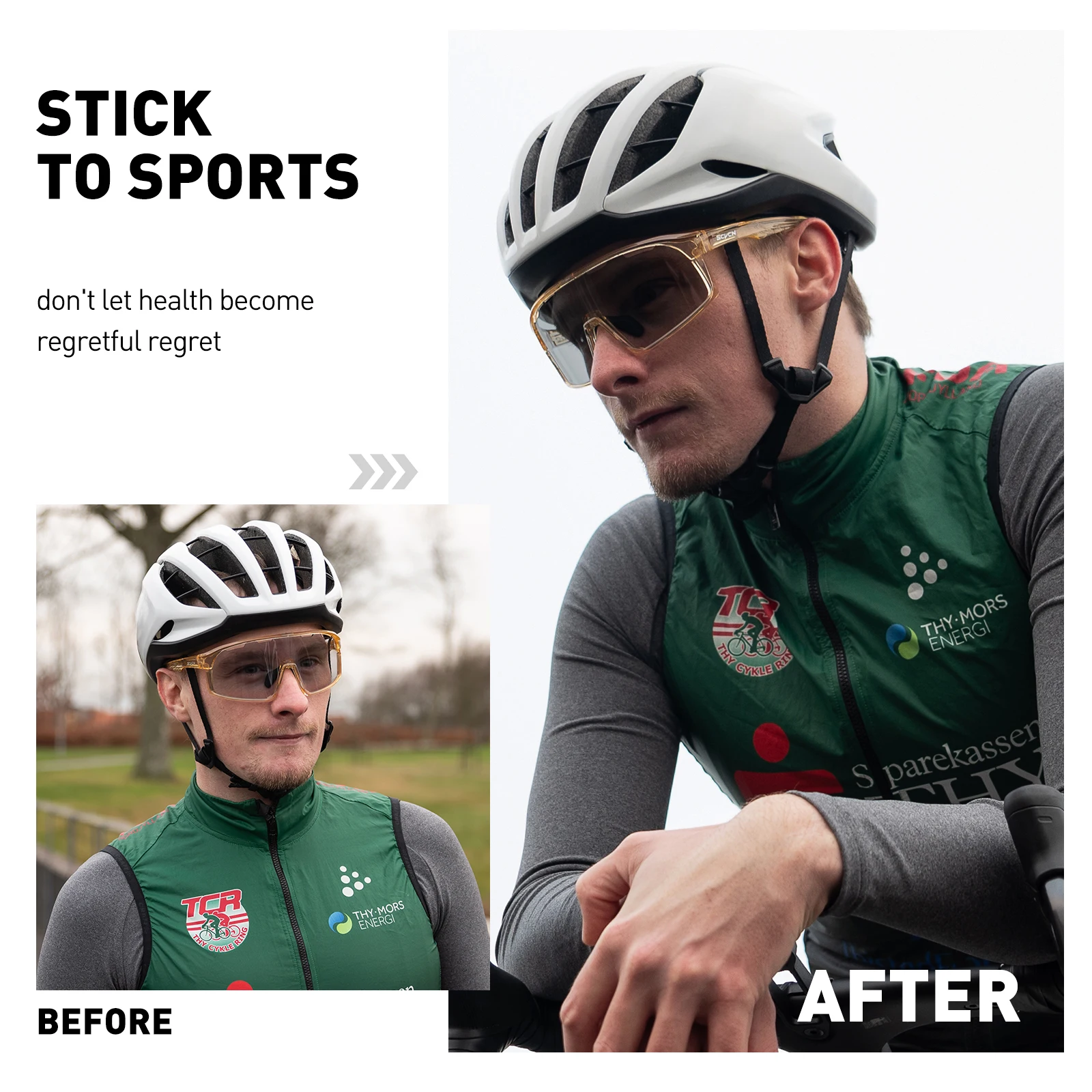 SCVCN Photochromic Cycling Sunglasses Men UV400 Eyewear Sports MTB Outdoor Goggles Bicycle UV400 Women Cycling Glasses