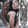 Large Full Arm Sleeve Waterproof Temporary Tattoo Sticker Indian Tribal Machine Turtle Totem Fake Tatoo Body Art Men Women Leg 1