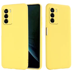 Liquid Silicone Soft Shockproof Case - Full Protection Back Cover for ZTE Blade V30 (Yellow)
