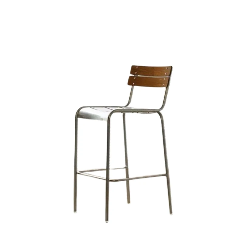 Light Luxury Nordic Bar Chairs Retro Design High Backrest Adults Chairs Relaxing Bar Furniture