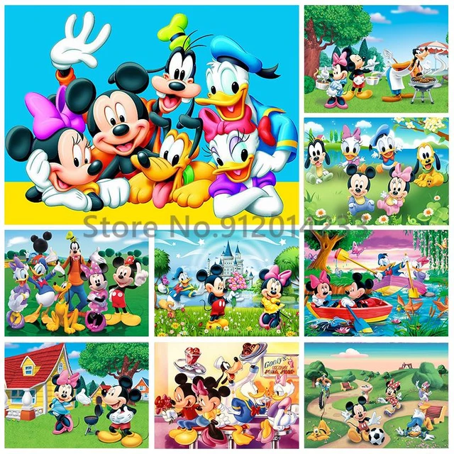 5D Diamond Painting Disney Cartoon Mickey Mouse Pattern Full 