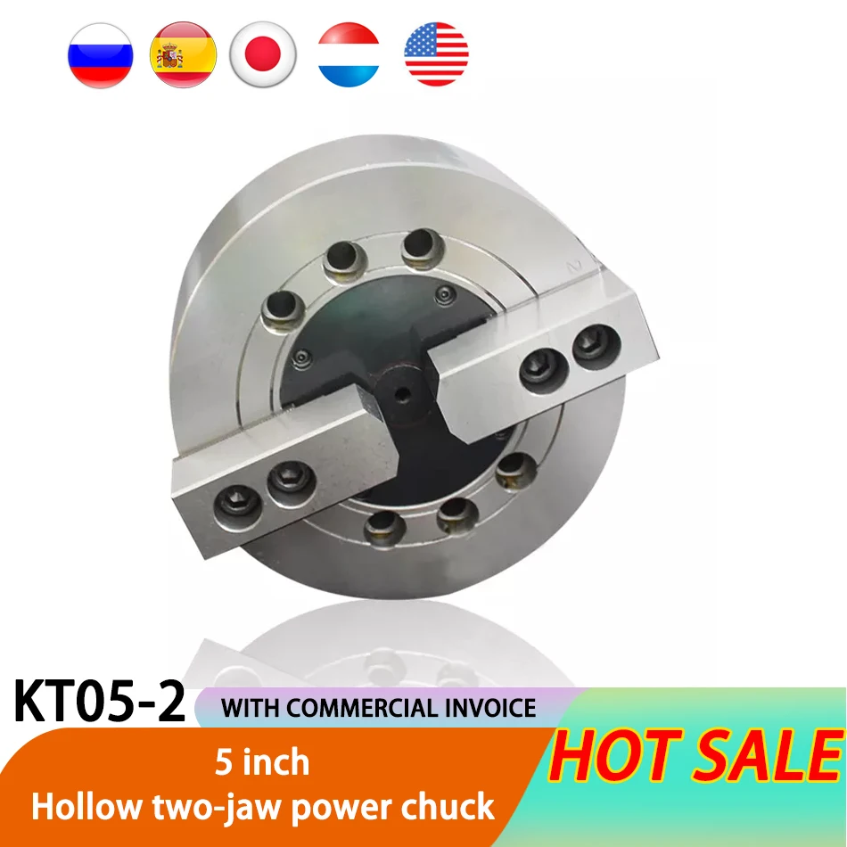 

5 Inch 135mm Hollow Hydraulic Power Chuck 2 Jaw Oil Pressure Chuck For Mechanical CNC Lathes With A4 Flange High Precision Chuck