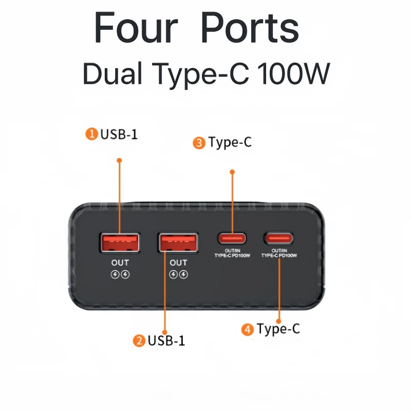 겨울용 PD100W 고속 충전 파워뱅크 케이스 6×21700 배터리용 DIY 고용량 케이스 노트북 휴대폰 충전기 하우징