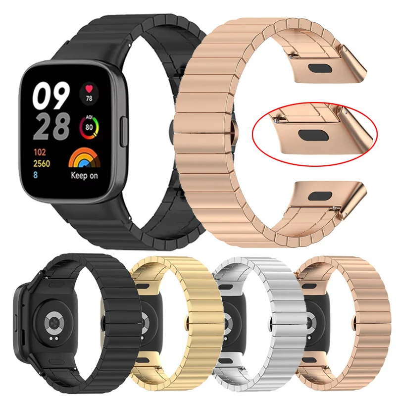 Luxury Stainless Steel Butterfly Buckle Metal Watch Band Strap Bracelet