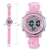 Beautiful Cute 3D Heart Rainbow Unicorn Girls Kids Children Silicone Waterproof Digital Sport Alarm Luminous Gifts Watches Clock 2