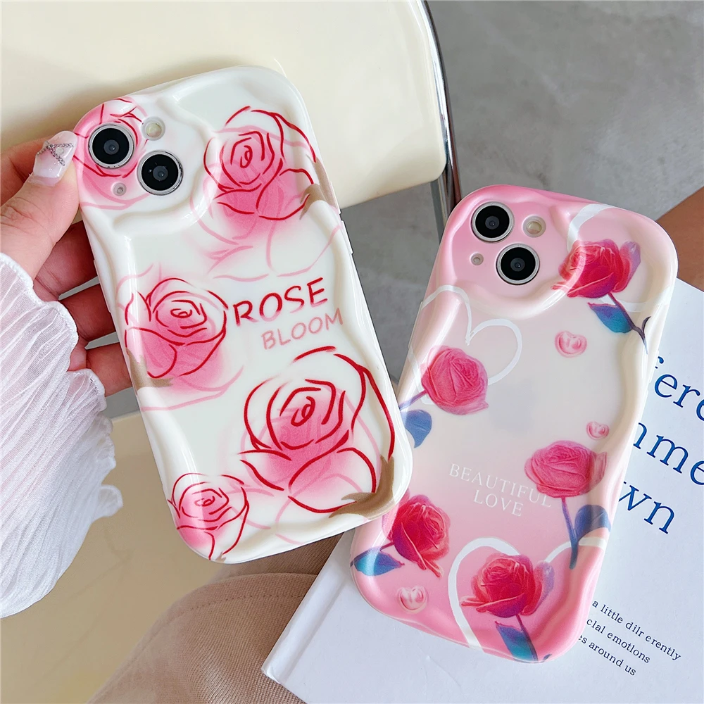 Creative Irregular Wavy Edge Cartoon Graffiti Phone Case