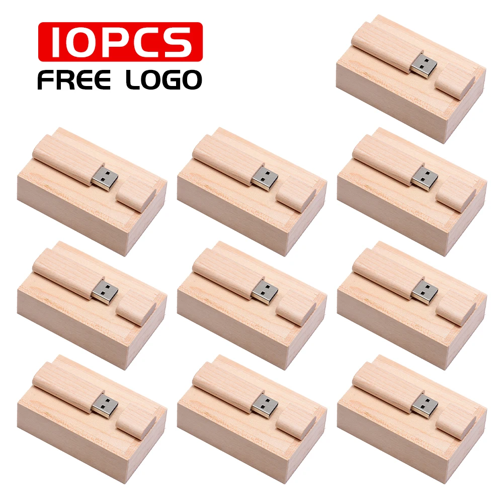 128GB Pen drive de madeira 16GB 32GB