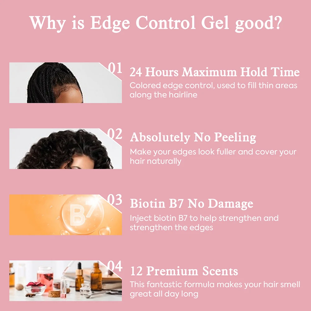 Lavender Hair Edge Control Gel Strong Hold Hair Oil Wax Cream With Brush  Anti Frizz Broken Hair Styling Cream For Men Women| | - AliExpress