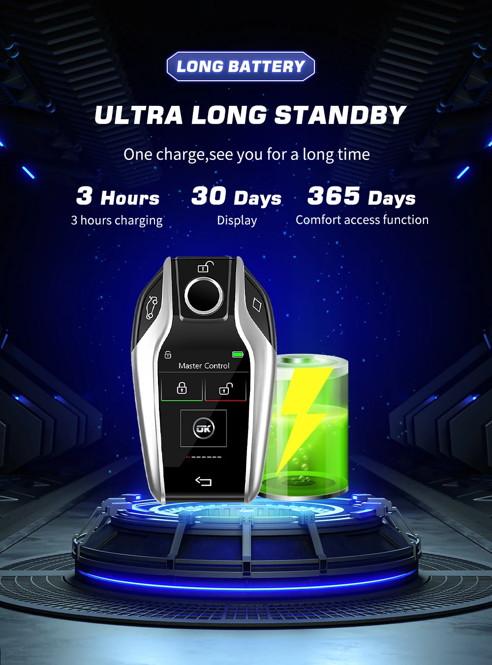 CF618 chiave LCD intelligente a distanza modificata universale Keyless Go coreano/inglese per BMW/Benz/Audi/Kia/Hyundai/Honda/Peugeot/Nissan/VW - S1620c23ff3a441f6bca1cf86a682ae50Z