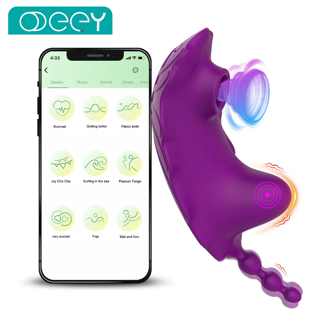 APP Bluetooth Saugen Vibrator Höschen Tragen Klitoris G-punkt Stimulator Blowjob Vagina Anal Erotische Masturbation Erwachsene Sex Spielzeug für Frau 1