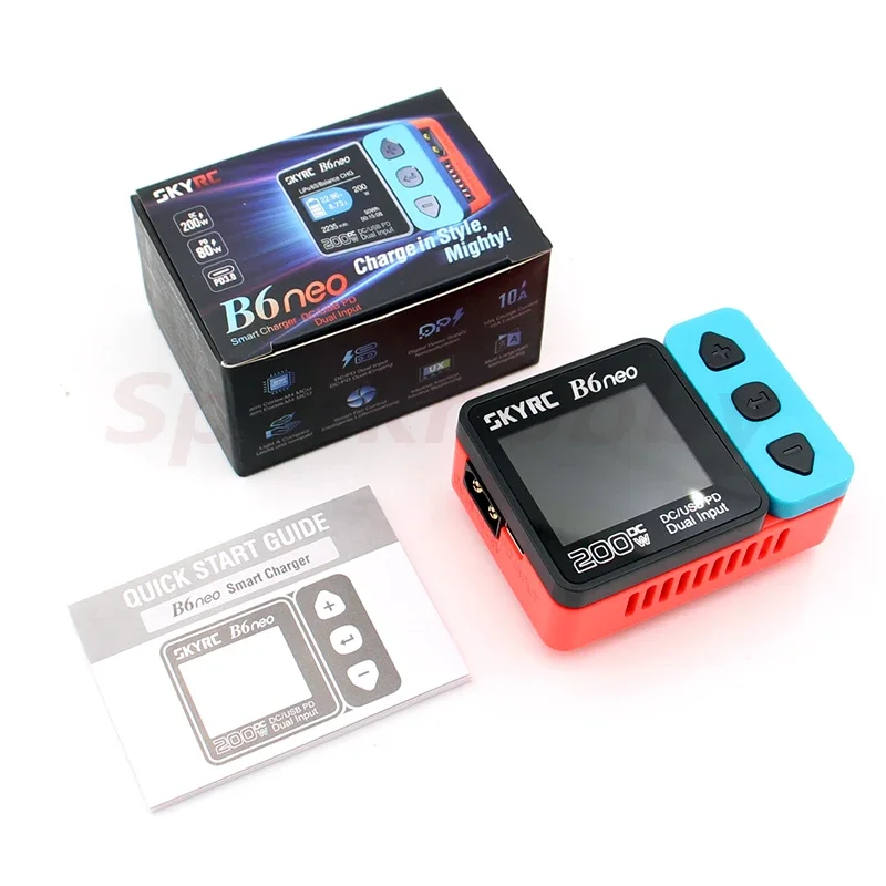 SKYRC B6neo Smart Balance Charger DC-200W PD-80W PD3.0 Electricity Detection For RC Racing Drones Airplane Model