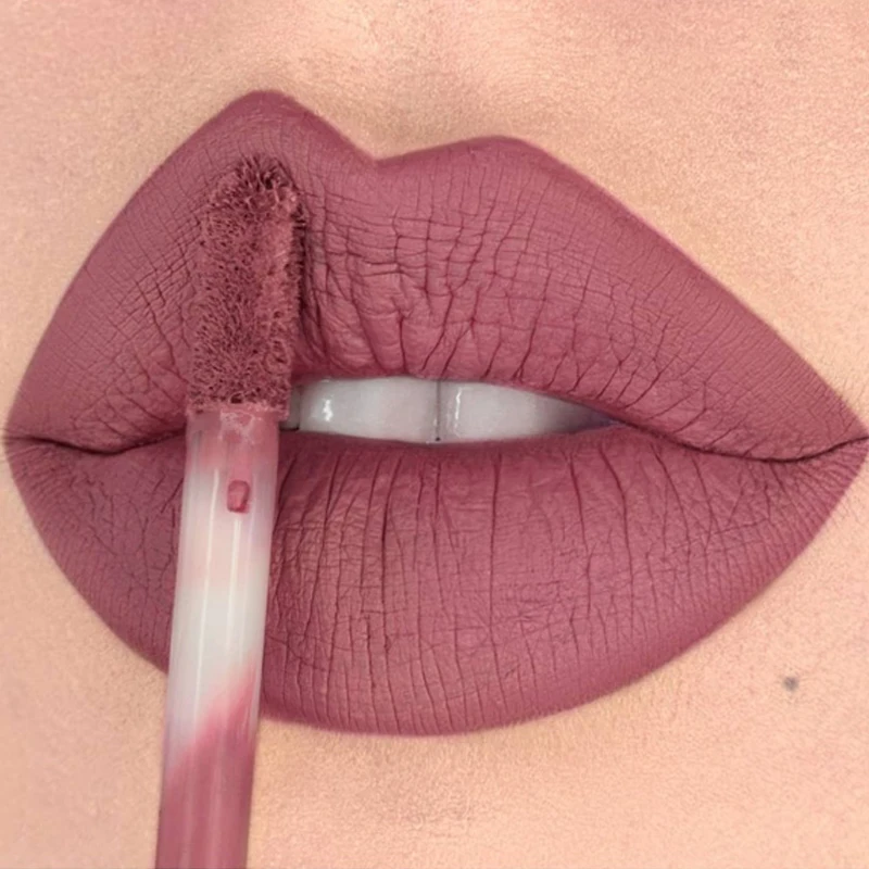 

Нюдовая Матовая жидкая помада 12 цветов водостойкий бархатный матовый блеск для губ стойкий антипригарный металлический тинт для губ Косметика для макияжа