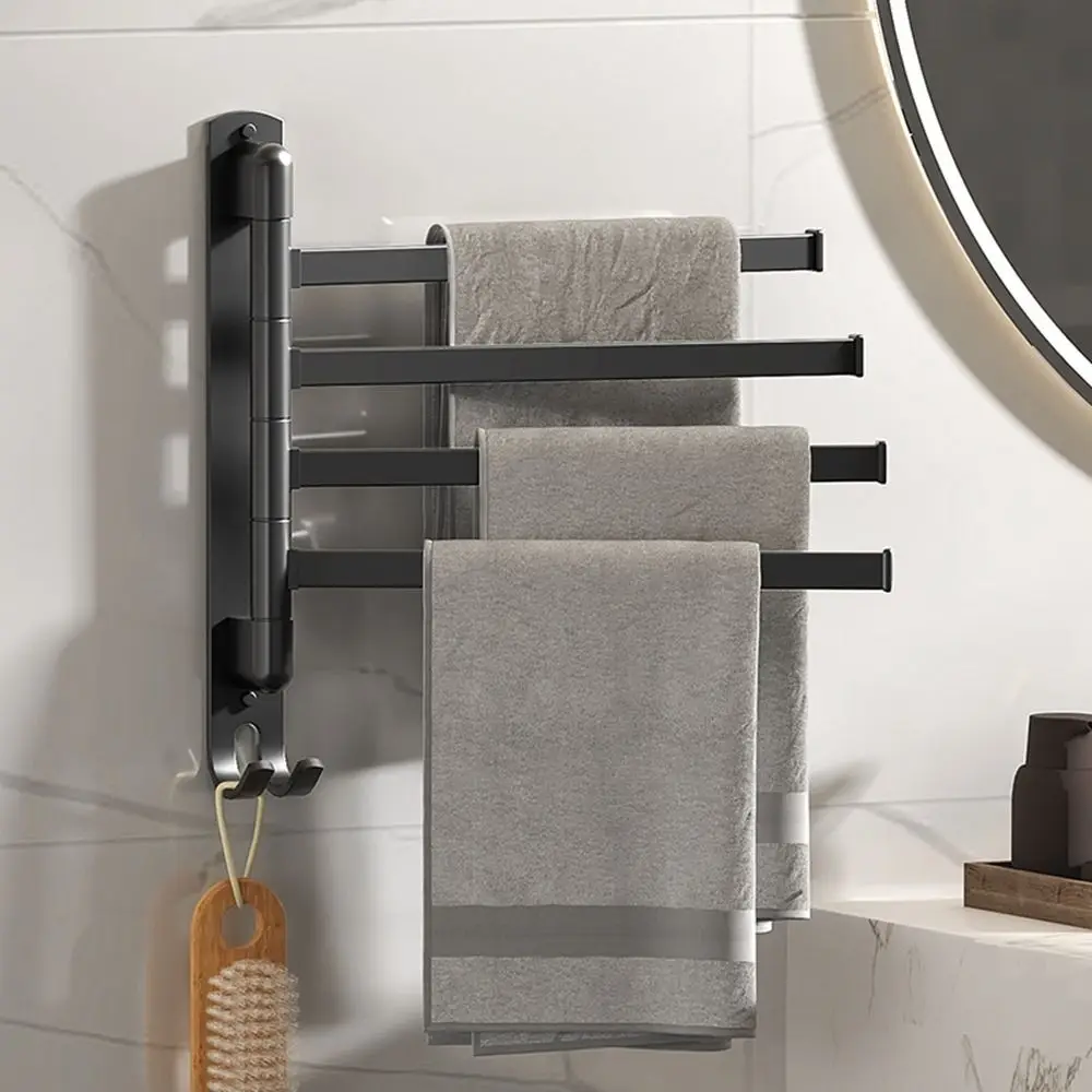 

Rotatable Stainless Steel Kitchen Shelf Folding Wall Mounted Bathroom Accessories Towel Holder Hanger Towel Rack Towel Bars