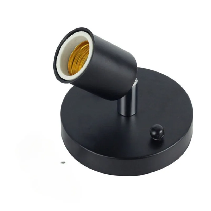 1pcs Black white silver bronze lamp base E27 Light Socket Antique Metal Lamp socket Holder for E27 Edison Incandescent Lamp lamp socket holder