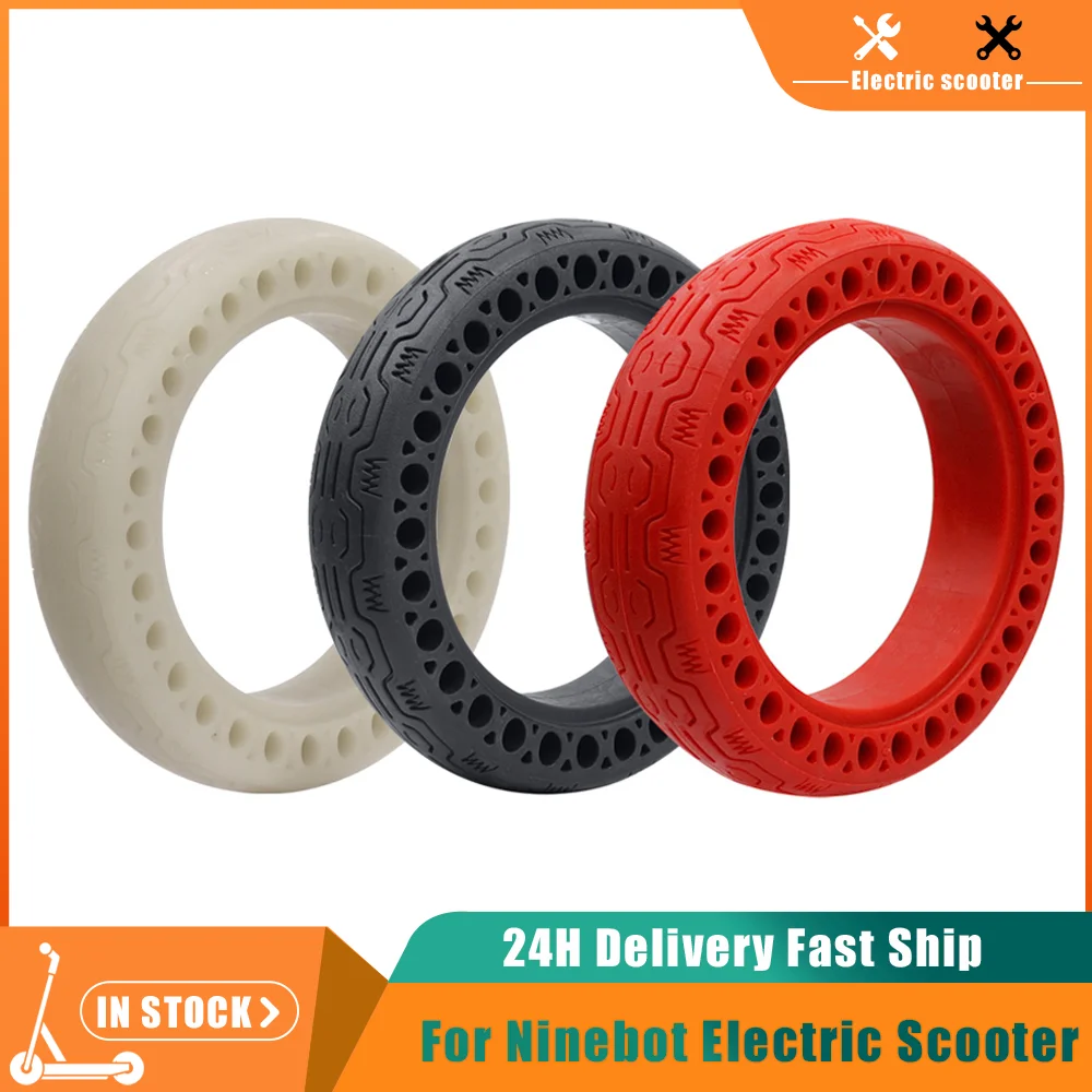 

10 inch Solid Rubber Honeycomb Tire 10x2.50 Tyre For Ninebot Max G30 Electric Scooter Honeycomb Puncture-Proof Replacement Wheel