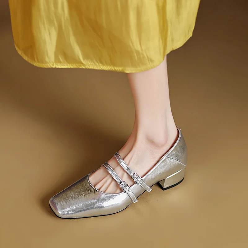 

Дизайнерские женские балетки на плоской подошве, модные элегантные туфли с ремешком и пряжкой, удобные кожаные туфли в уличном стиле с мягкой подошвой