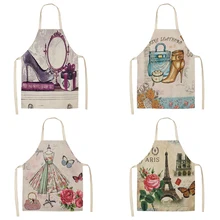 

Creative High Heels Bag Skirt Apron Linen Apron Aprons for Woman Sleeveless Apron Cooking Baking Accessories Colorful Apron