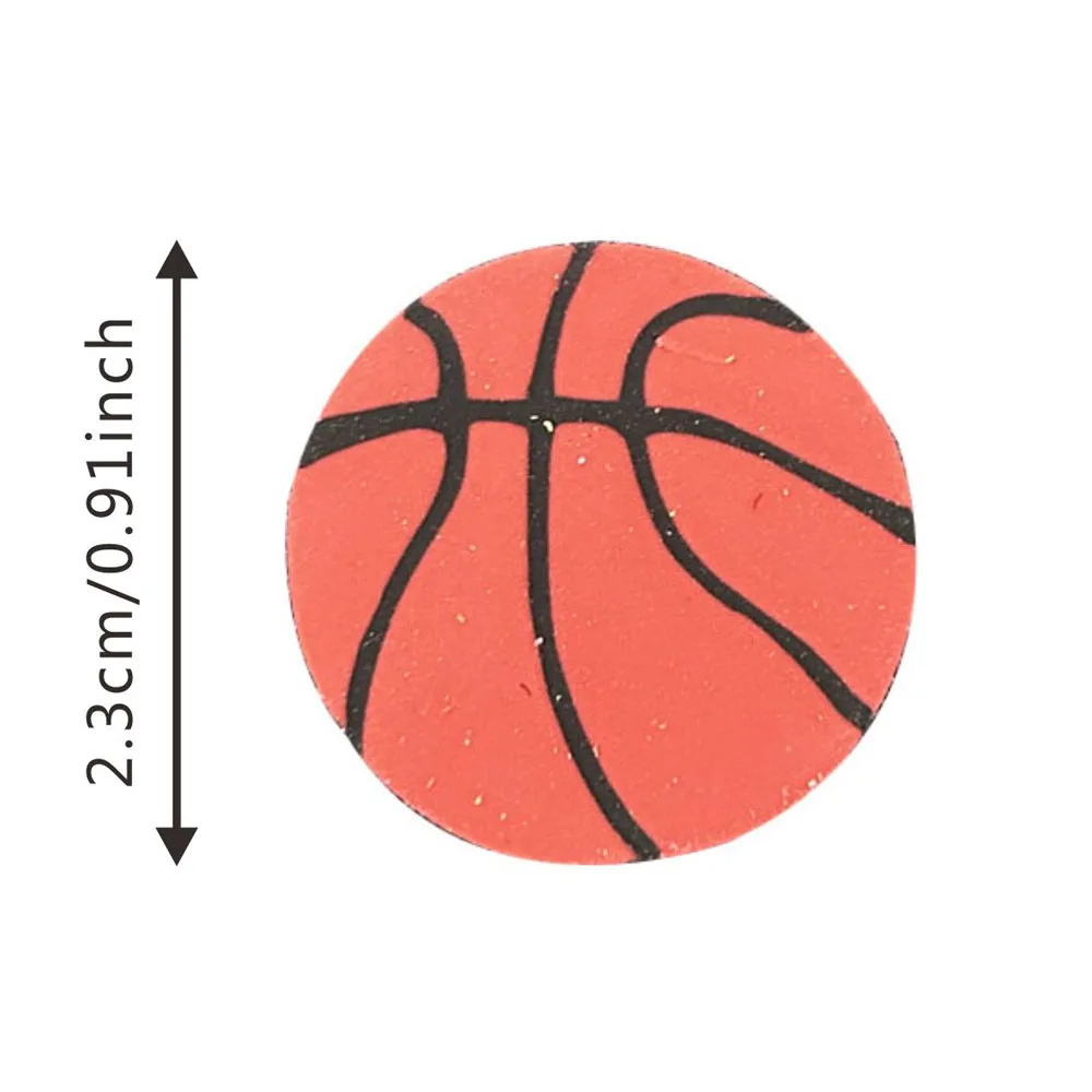 35Pcs Students Stationary Novelty Pencil Rubber Eraser For Children Kids Cartoon Football Basketball Mini Eraser School Erasers 2