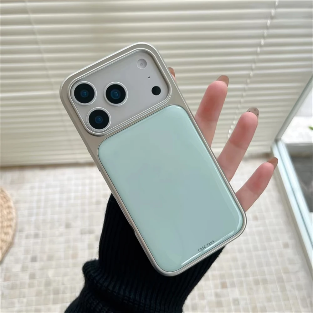 Macaron Solid Color Electroplated Resin Casting Phone Case