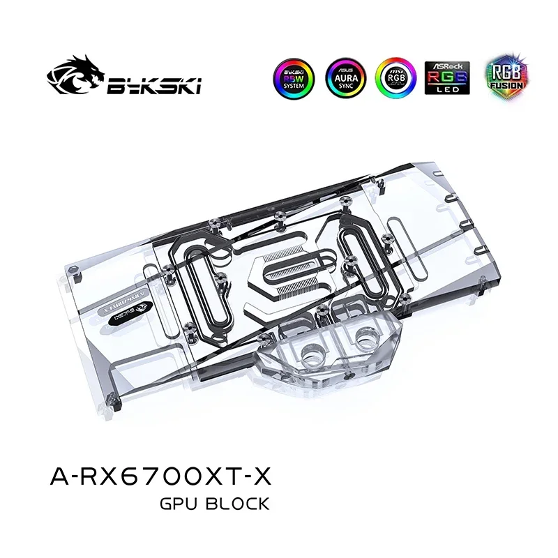 Bykski RX 6700 GPU Water Block For AMD RX 6700XT Sapphire XFX