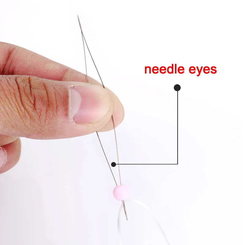 10/20/50Pcs Beading Needles Pins Open Curved Needle Beads Bracelet Necklace Jewelry Making Tools Handmade Beaded Threading Pin